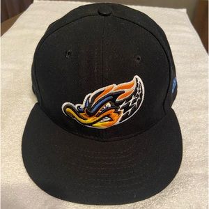 NEW ERA X AKRON RUBBERDUCKS 59FIFTY FITTED HAT Sz 71/8